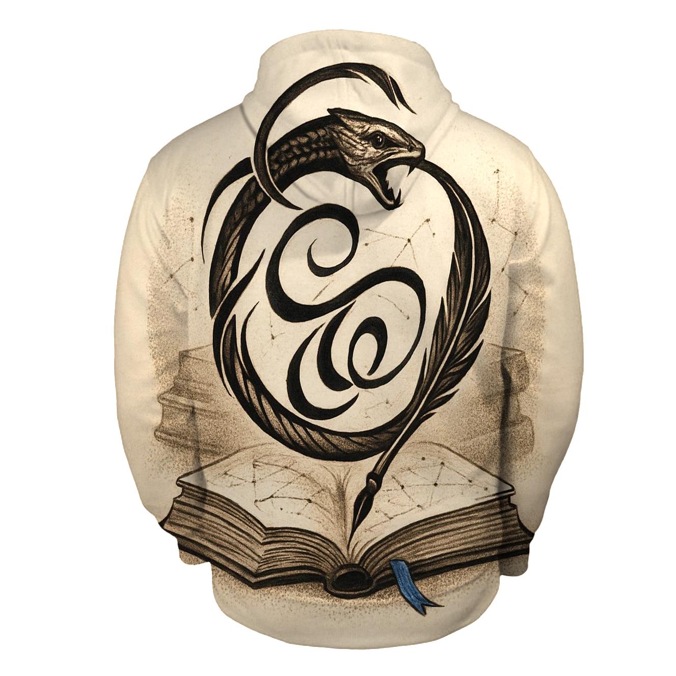 Library Spiral Ouroboros Ink heavyweight hoodies