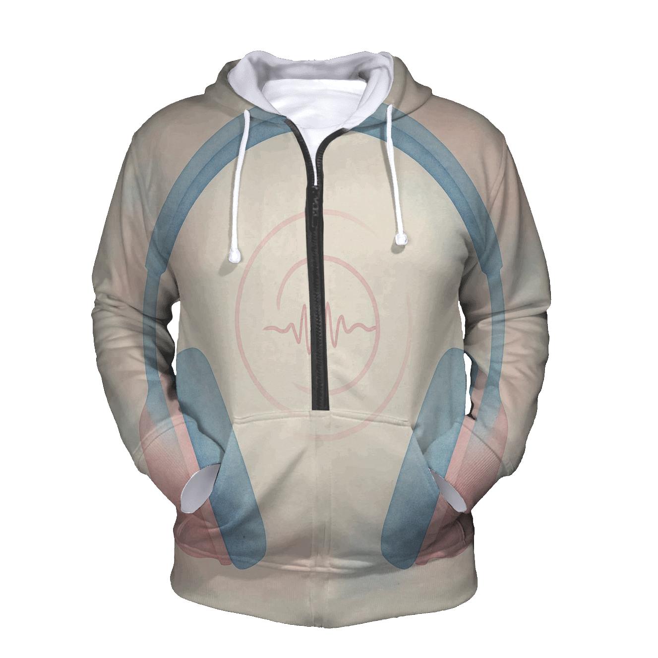 Watercolor Headphone Halo heavyweight hoodies