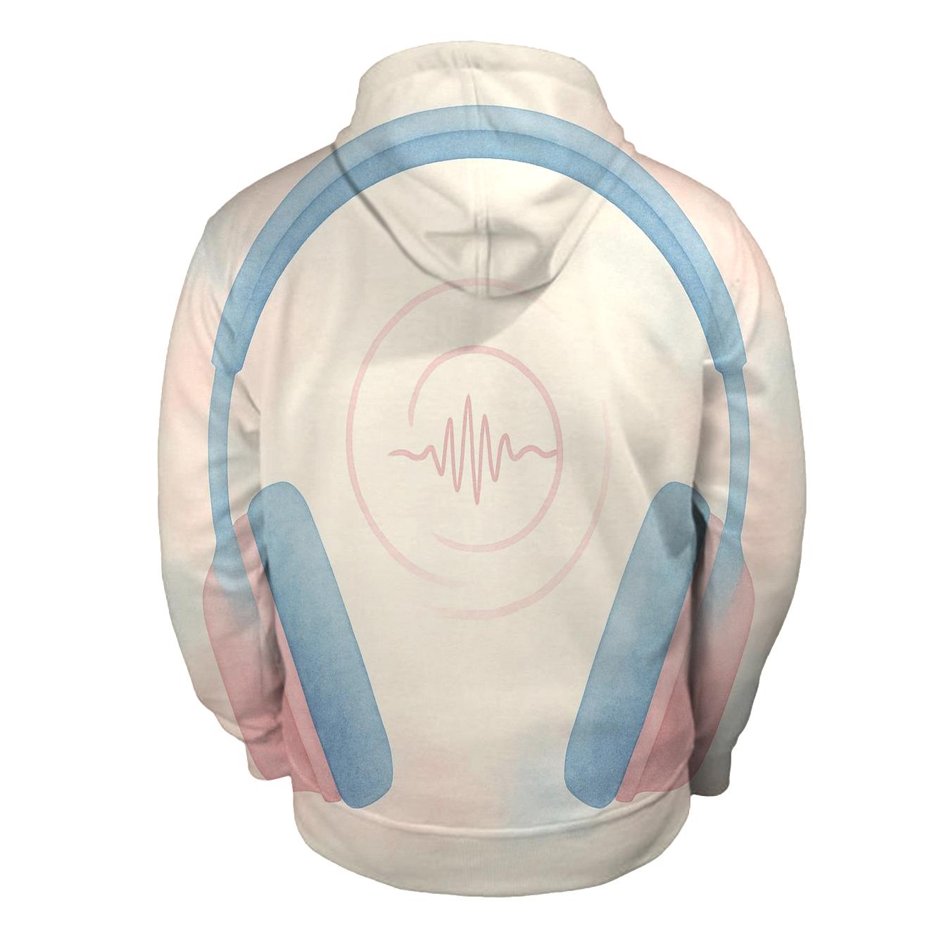 Watercolor Headphone Halo heavyweight hoodies