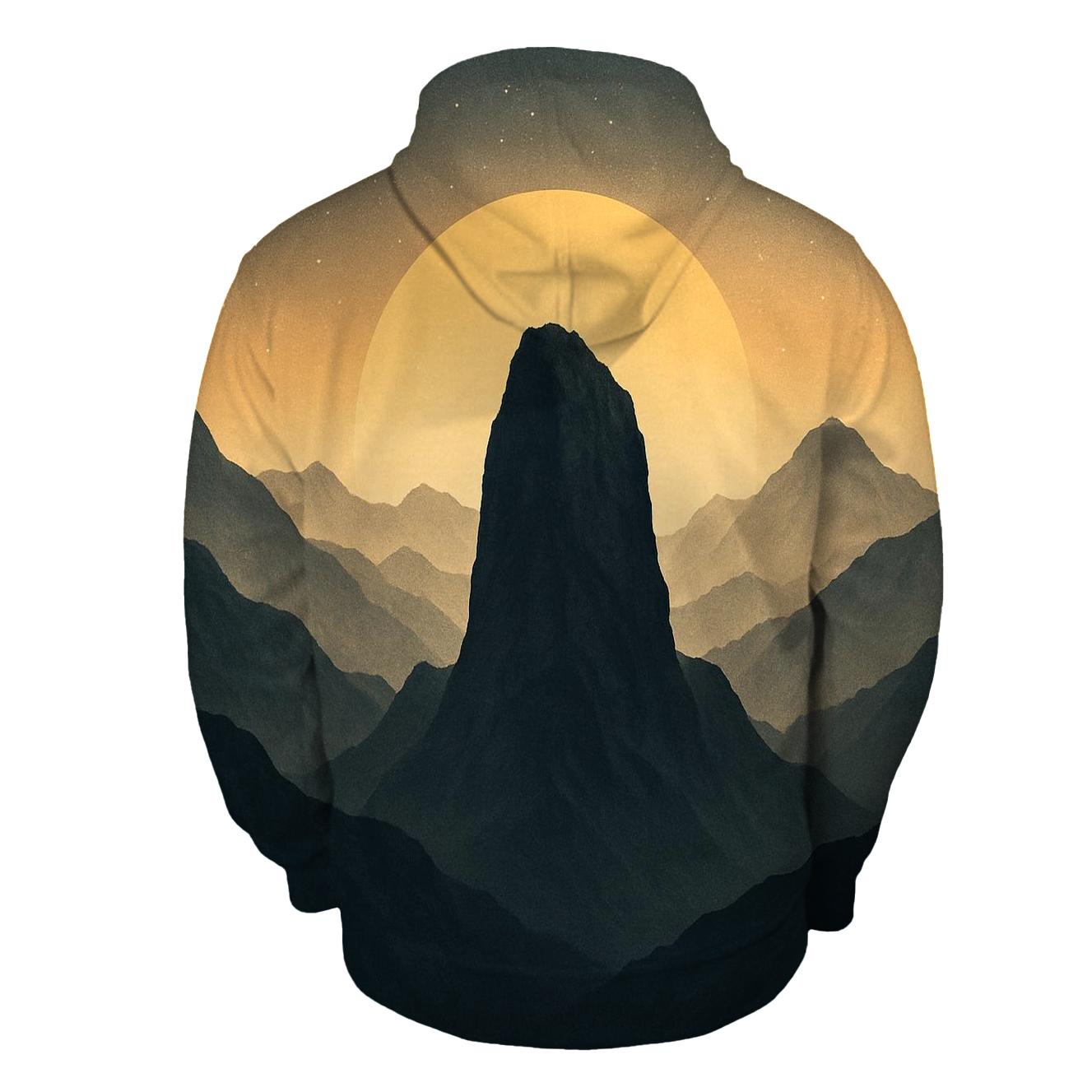 Mountain Monolith Double Exposure heavyweight hoodies