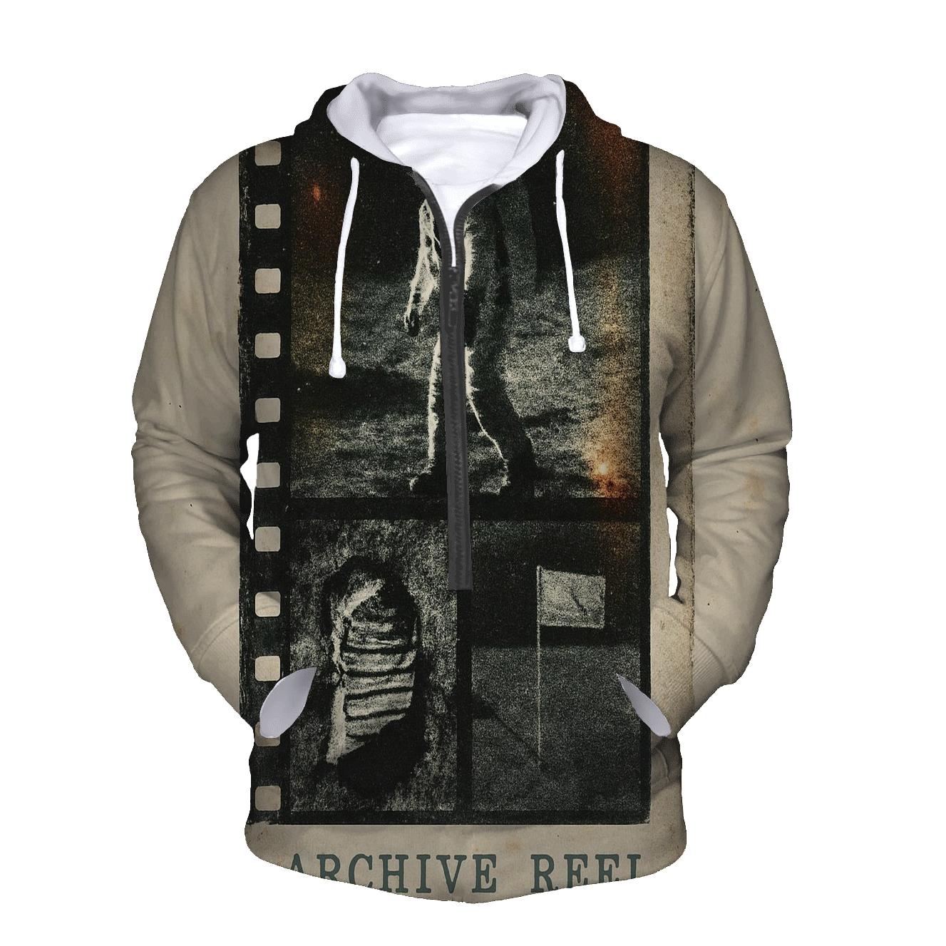 Vintage Film Strip Moon Landing Collage premium hoodies