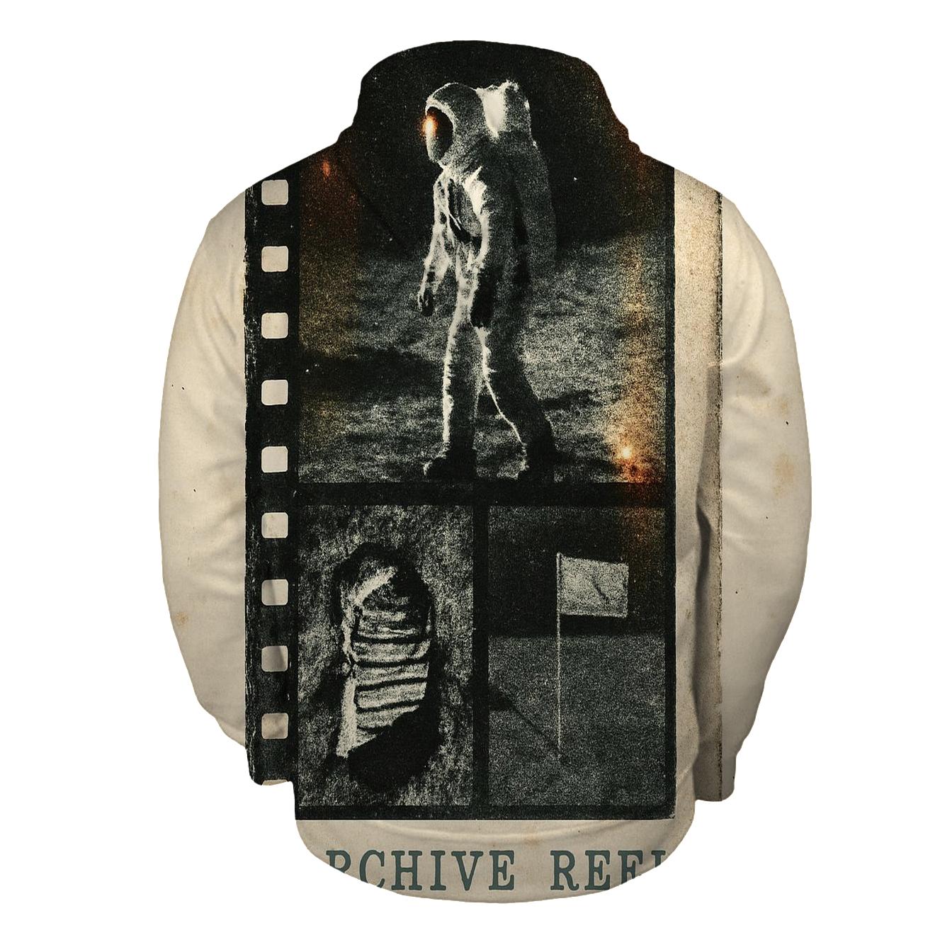 Vintage Film Strip Moon Landing Collage premium hoodies