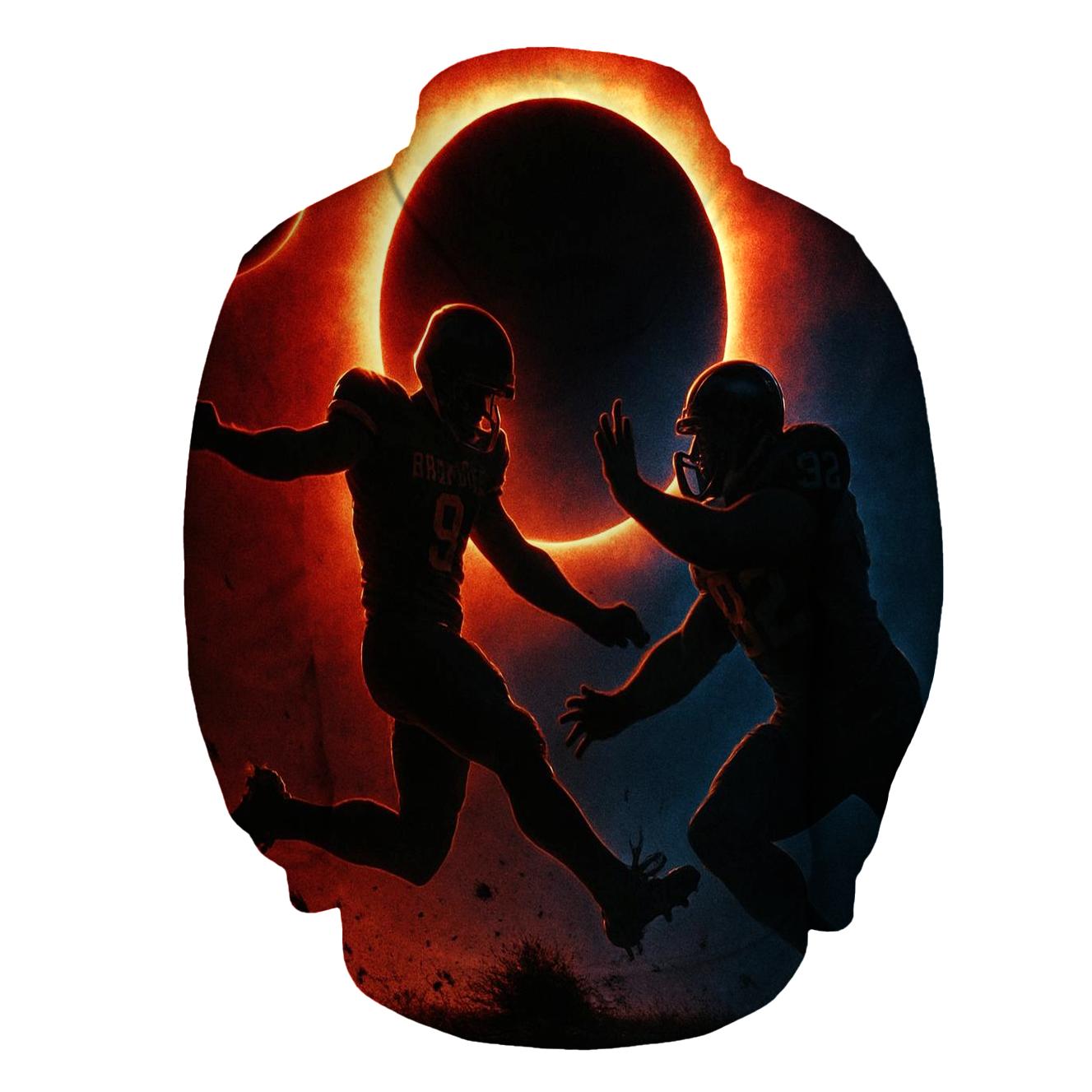 Solar Eclipse End Zone Duel hoodie designs