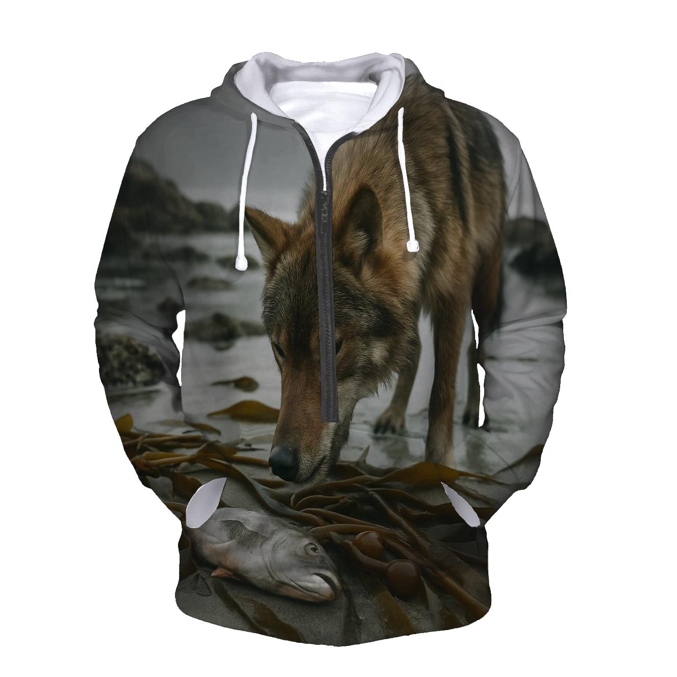 Coastal Kelp Line Foraging At Low Tide hoodie styles