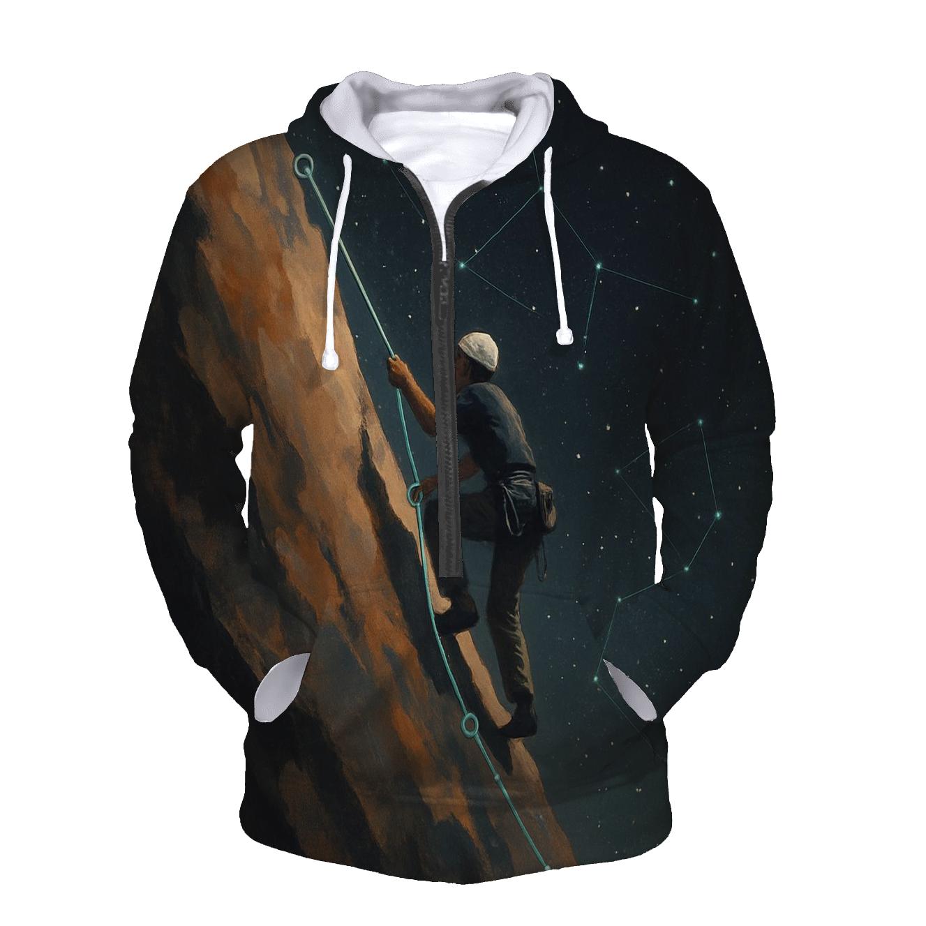 Starlit Mountain Climb custom hoodies