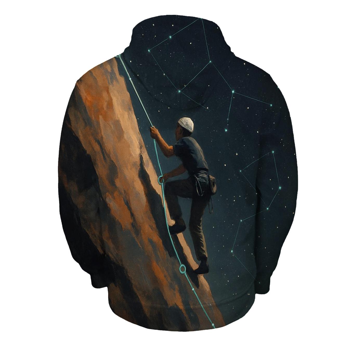 Starlit Mountain Climb custom hoodies