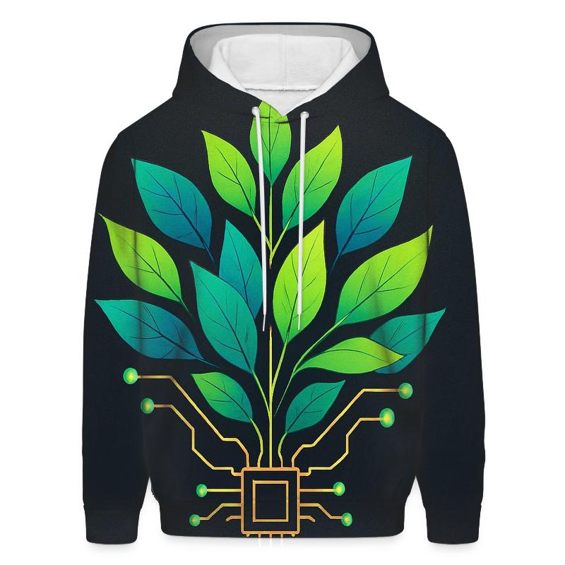 Neon Botanical Circuit Garden hoodies fashion