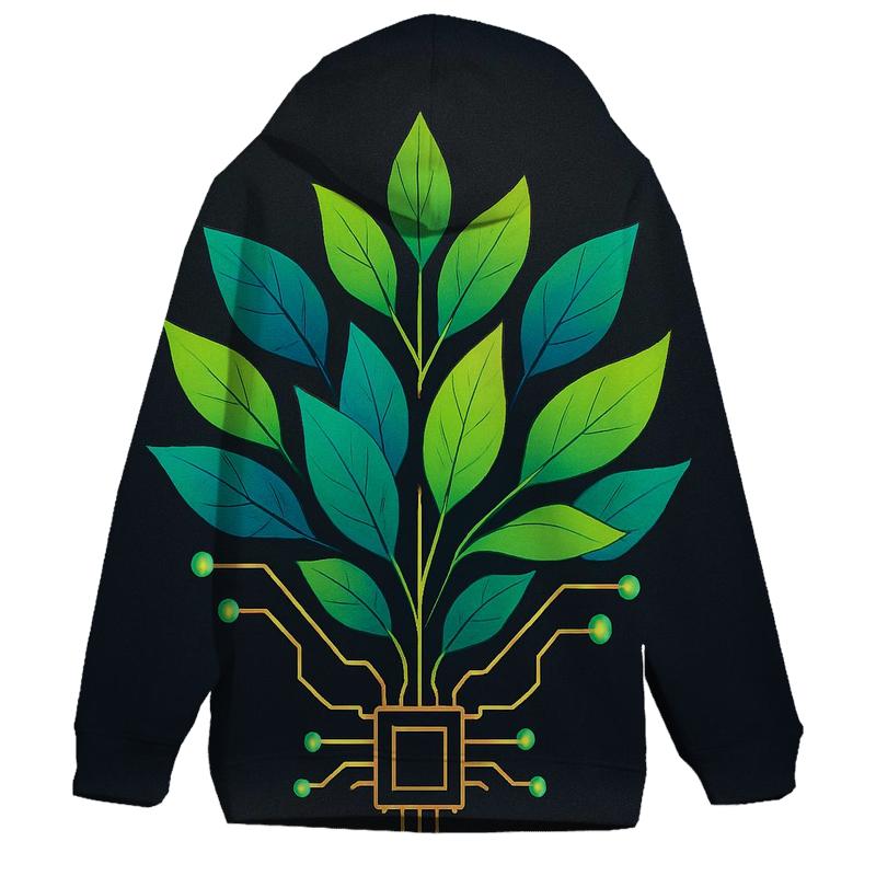 Neon Botanical Circuit Garden hoodies fashion