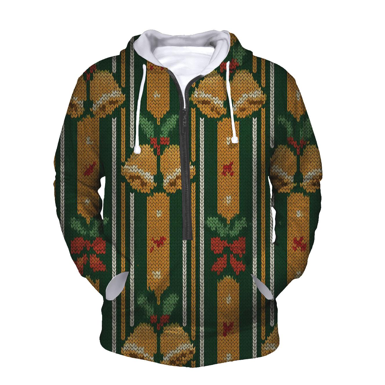 Holly Jingle Bell Barcode Design custom hoodies