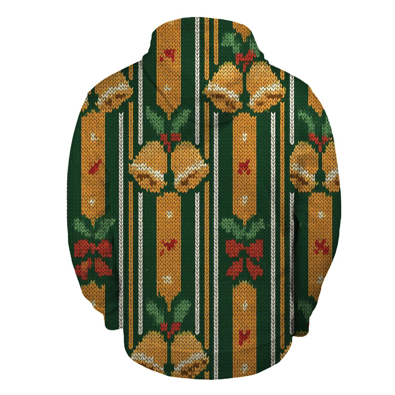 Holly Jingle Bell Barcode Design custom hoodies