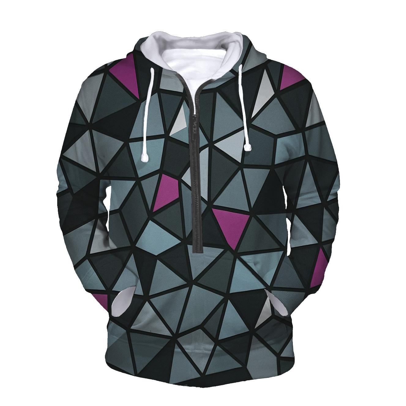 Disco Mirror Shard Mosaic premium hoodies