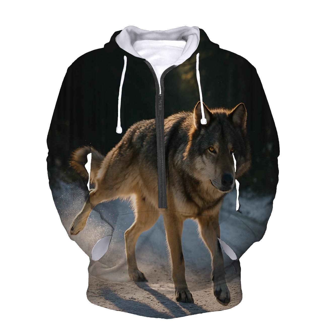 Forest Road Scent Marking With Snow Dust hoodie trends