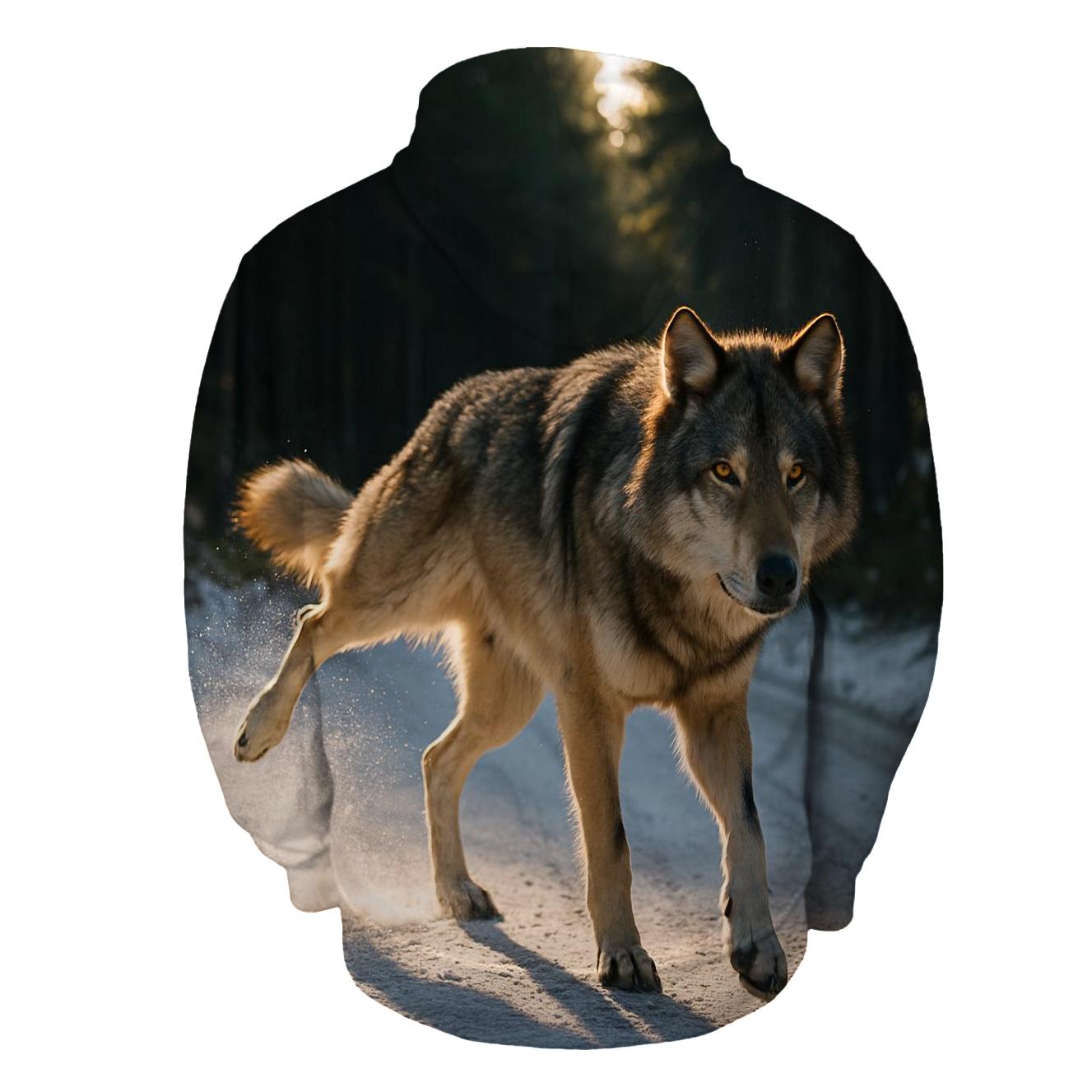 Forest Road Scent Marking With Snow Dust hoodie trends