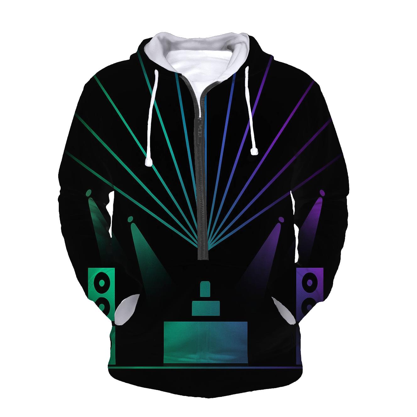 Neon Concert Stage Silhouette hoodies fashion