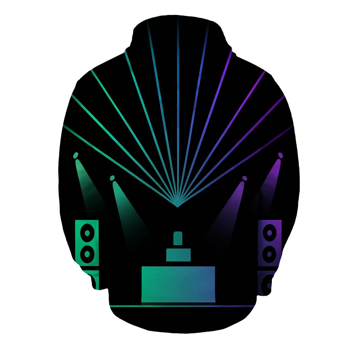 Neon Concert Stage Silhouette hoodies fashion