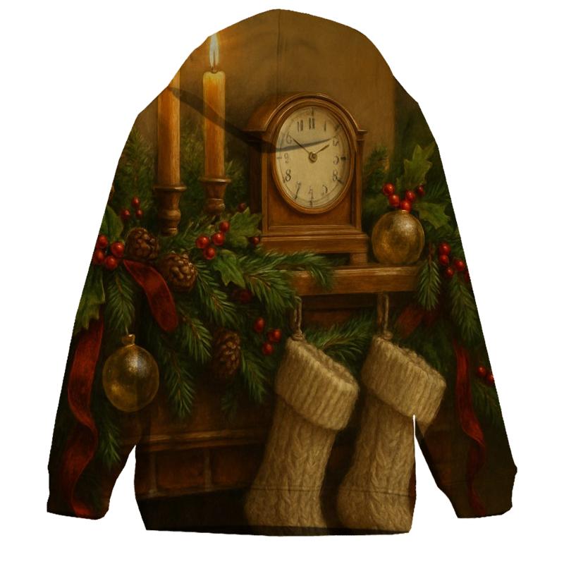 Candlelit Evergreen Mantel Memories hoodie designs