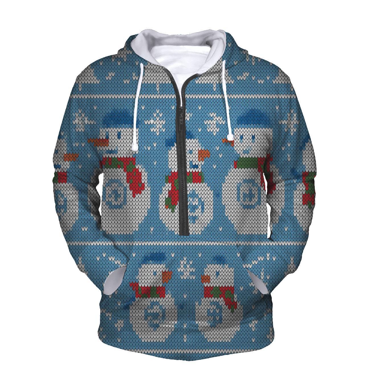 Snowman Sweater Weather Compass Design designer hoodies