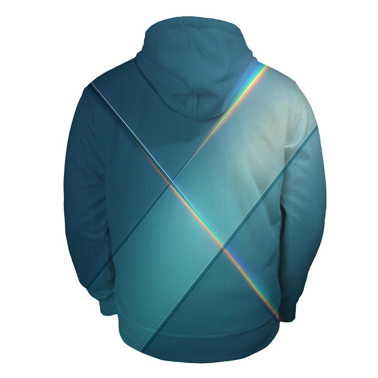 Prismatic Rain Drift Gradient graphic hoodies