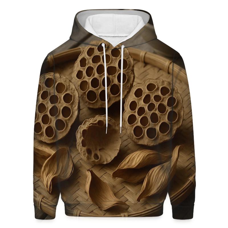 Lotus Seed Pods Drying On A Bamboo Tray hoodie trends