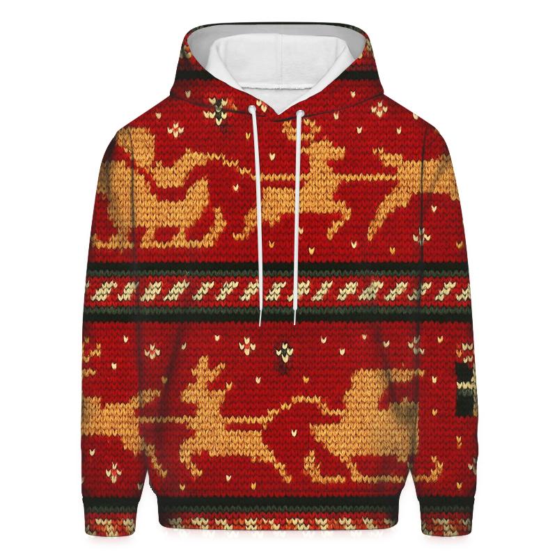 Santa Sleigh Pixel Speedway Design designer hoodies