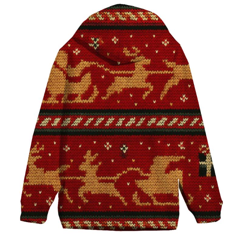 Santa Sleigh Pixel Speedway Design designer hoodies
