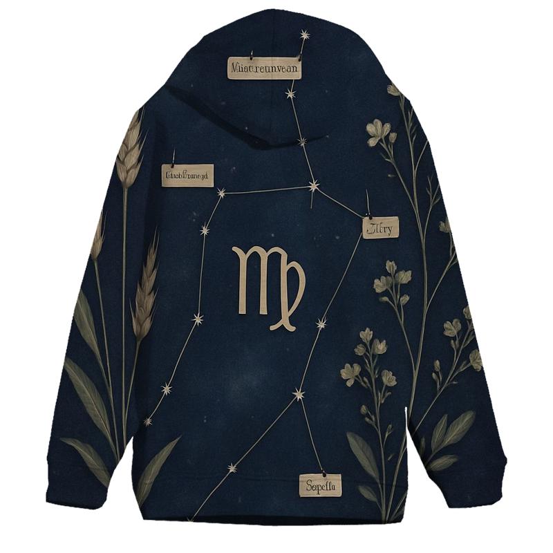 Virgo Wheat Constellation Herbarium hoodie designs