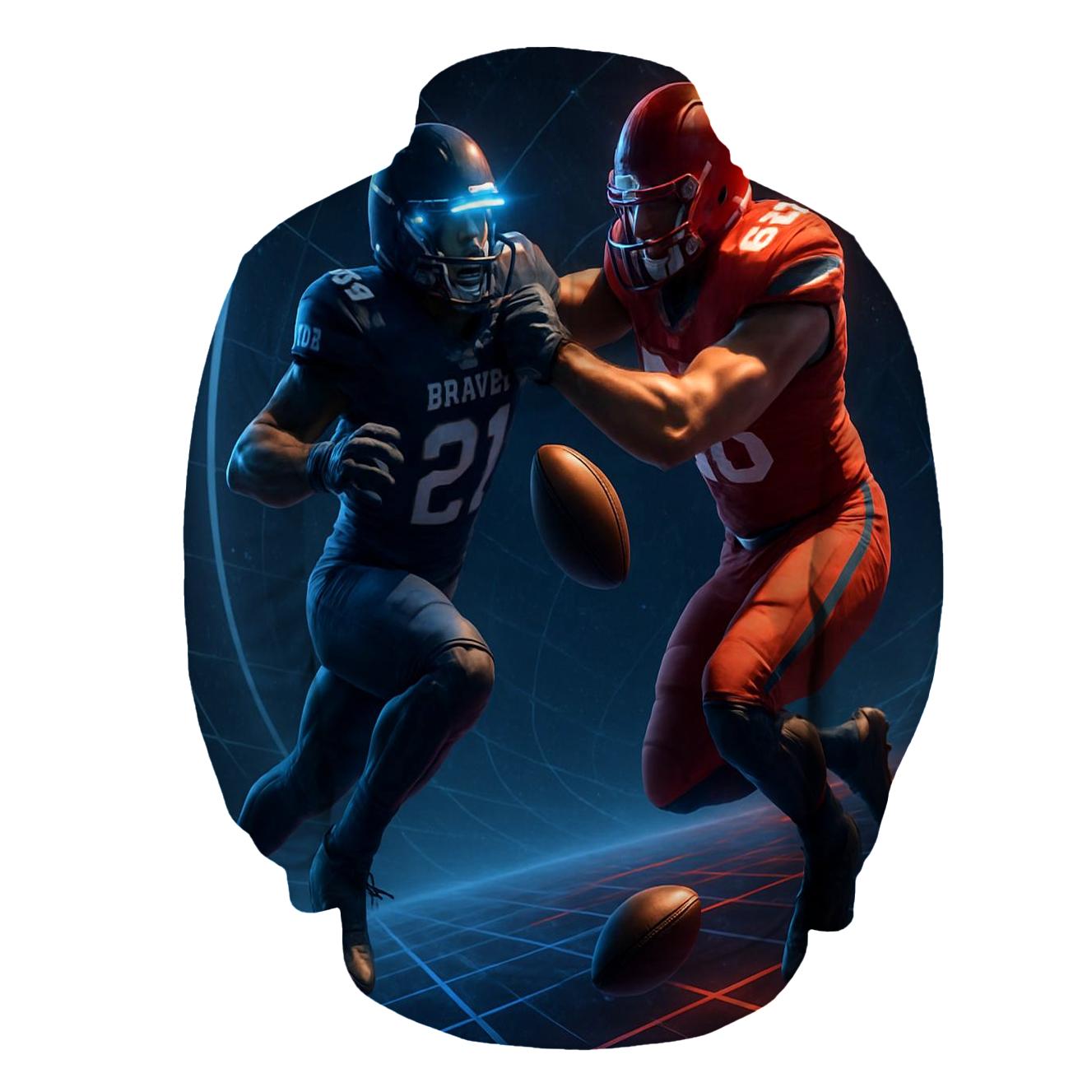 Hologram Yard Lines In Zero Gravity Arena custom hoodies