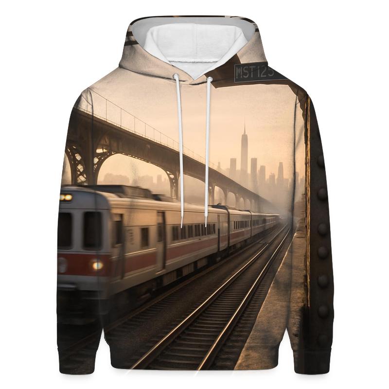 Harlem River Sunrise From A Metro North Overpass lightweight hoodies