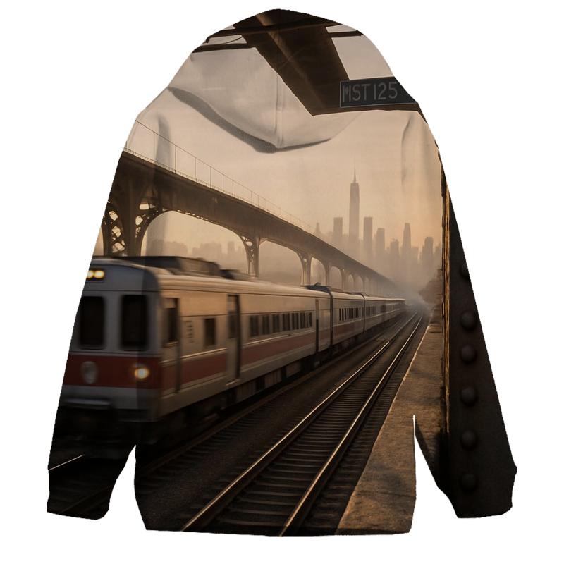 Harlem River Sunrise From A Metro North Overpass lightweight hoodies