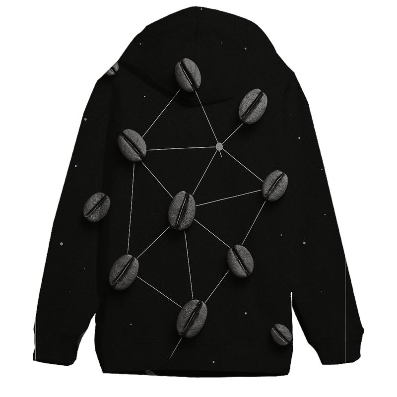 Bean Constellation Grid heavyweight hoodies