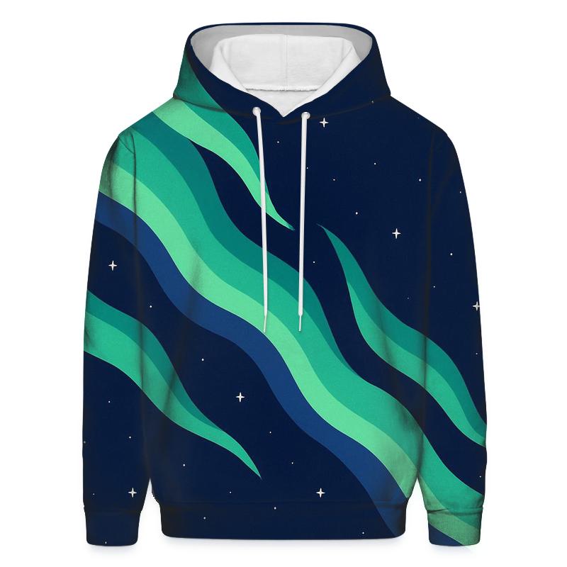 Aurora Curtain Diagonal Ribbons lightweight hoodies