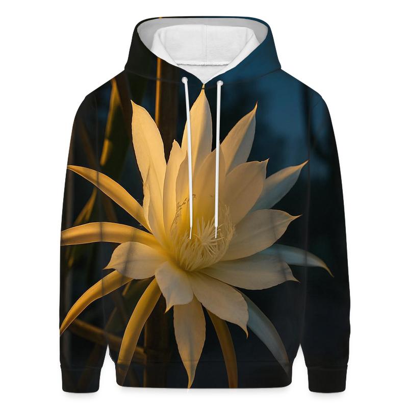 Night Blooming Cereus Opening Under Porch Light hoodies fashion