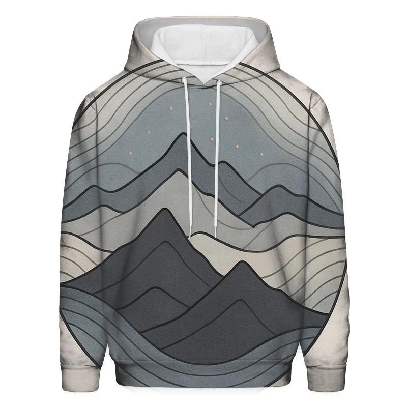 Mountain Silence Mandala designer hoodies