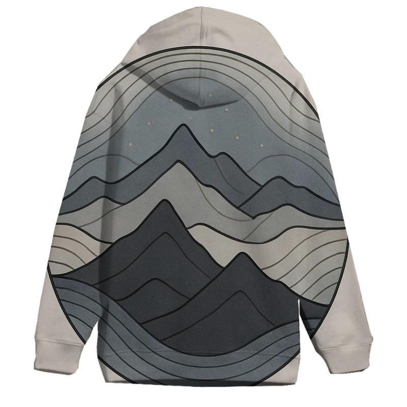Mountain Silence Mandala designer hoodies