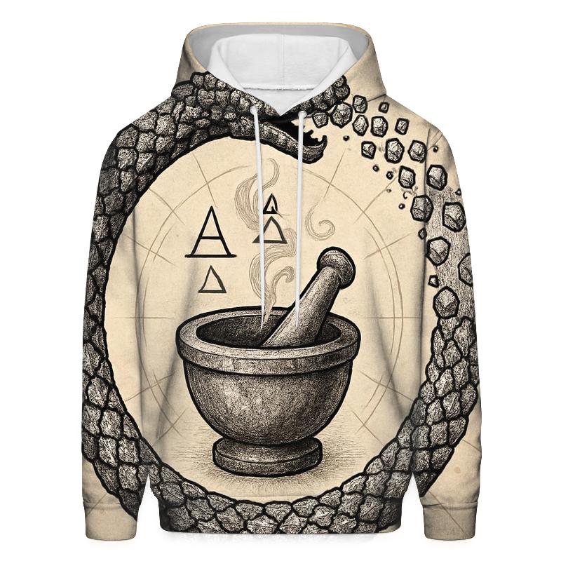 Alchemical Salt Ouroboros Seal heavyweight hoodies
