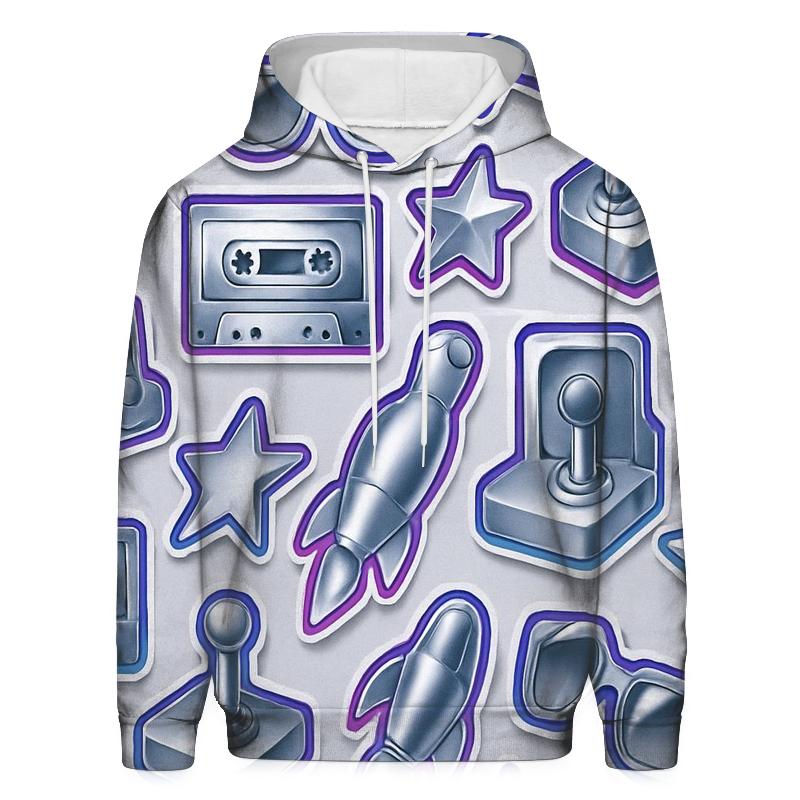 Chrome Sticker Patchwork hoodies fashion