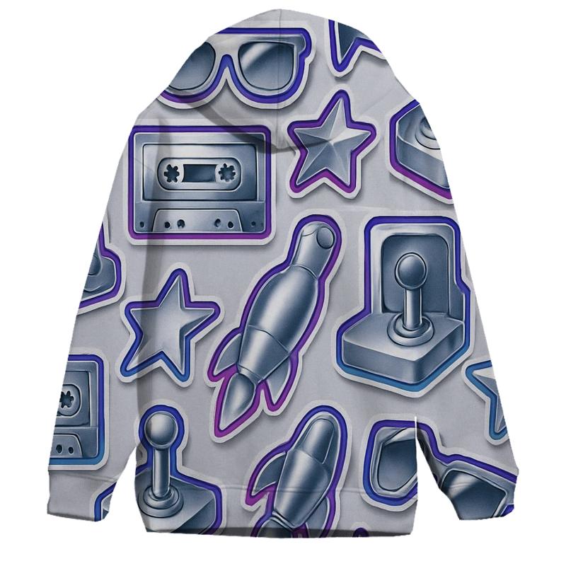Chrome Sticker Patchwork hoodies fashion
