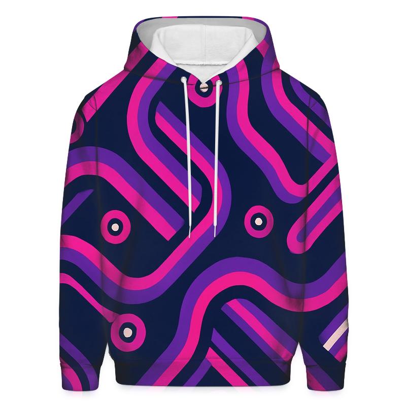 Vintage Roller Disco Track Lines zip-up hoodies