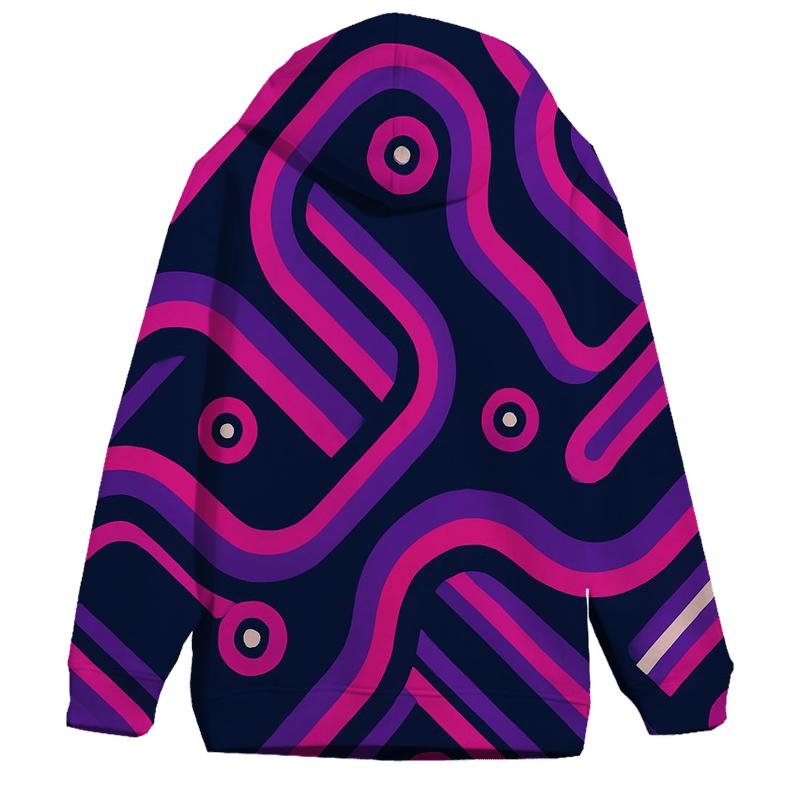 Vintage Roller Disco Track Lines zip-up hoodies
