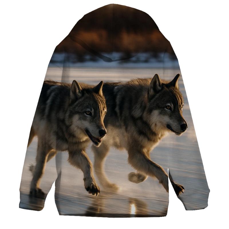 Ice Edge Hunt On A Wind Scoured Lake hoodie trends