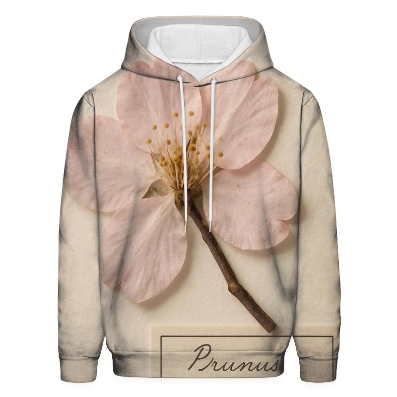 Cherry Blossoms Pressed Between Herbarium Sheets zip-up hoodies