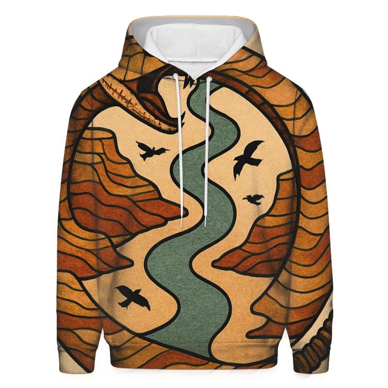Canyon Echo Serpent Ring printed hoodies