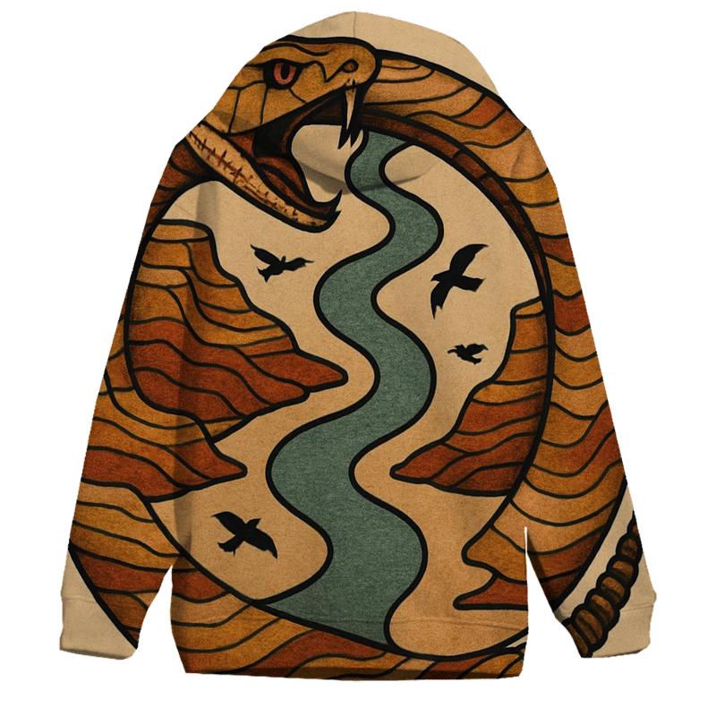 Canyon Echo Serpent Ring printed hoodies