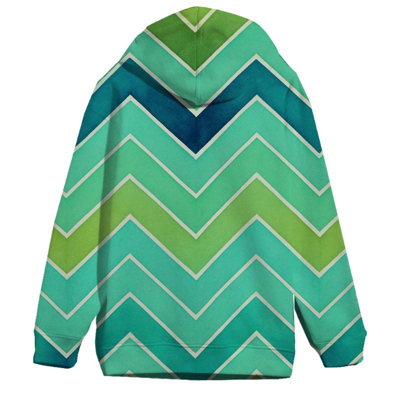 Accordion Chevron Aurora Fold pullover hoodies