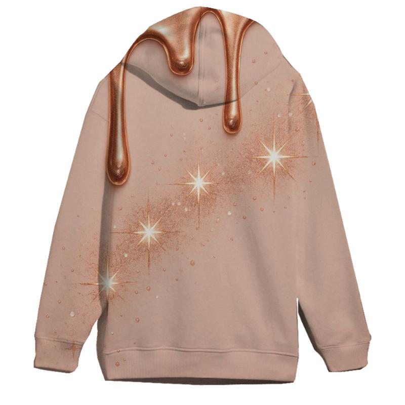 Rose Gold Meteor Drips custom hoodies