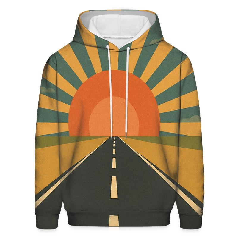 Sunburst Road Trip Horizon embroidered hoodies