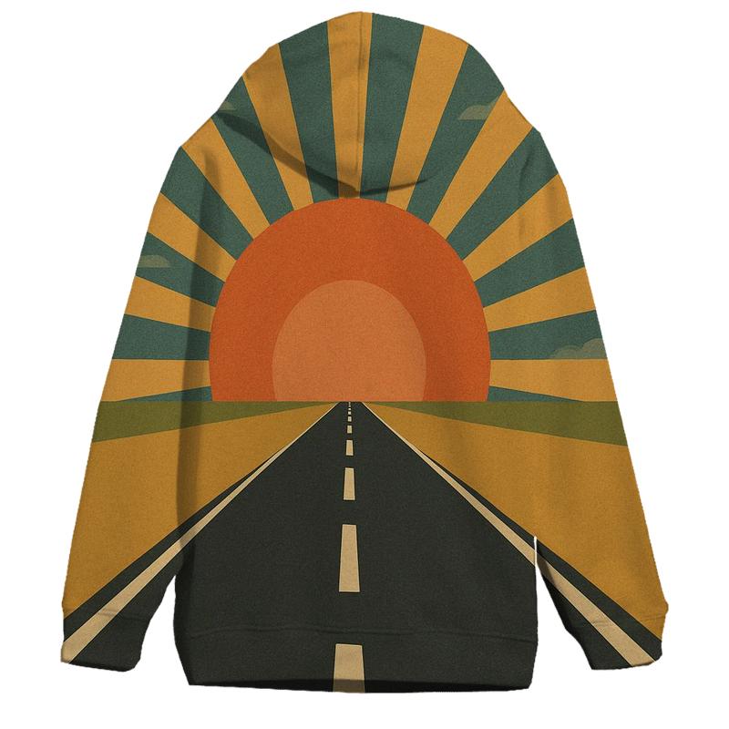 Sunburst Road Trip Horizon embroidered hoodies