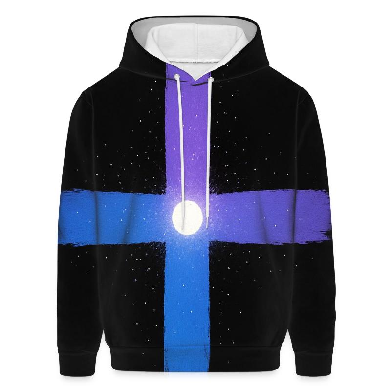 Pulsar Beam Cross Fan embroidered hoodies