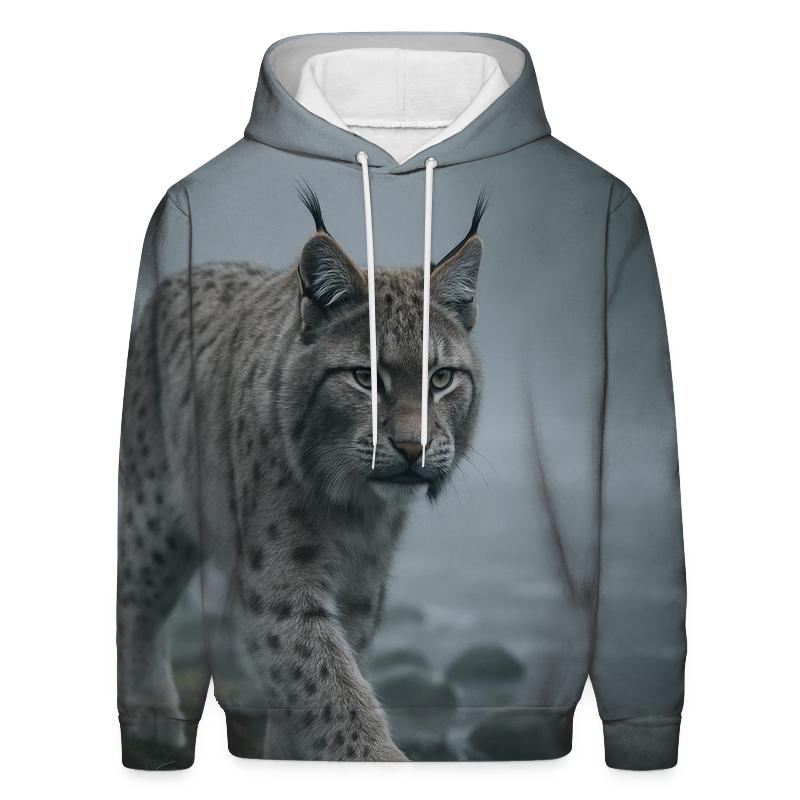 Mist River Passage Eurasian Lynx hoodie designs
