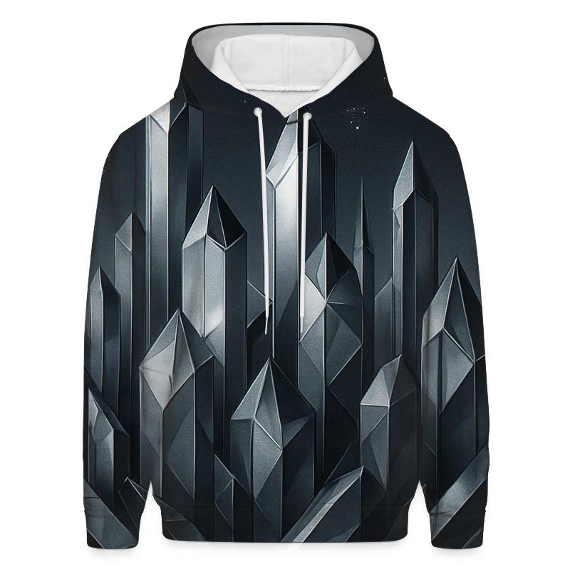 Silver Facet Skyline printed hoodies